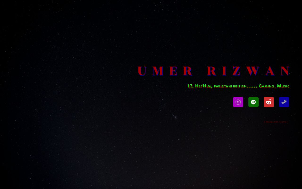 Carrd profile picture for @umer